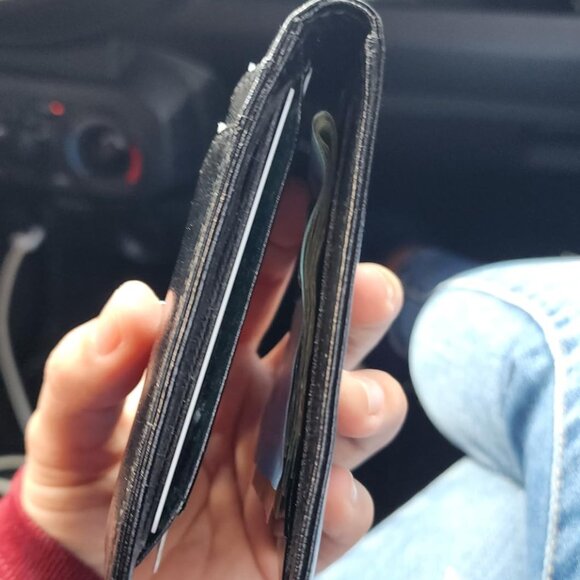 Men's Slim Leather Wallet RFID Blocking 12 Card Slots - Picture 10 of 10